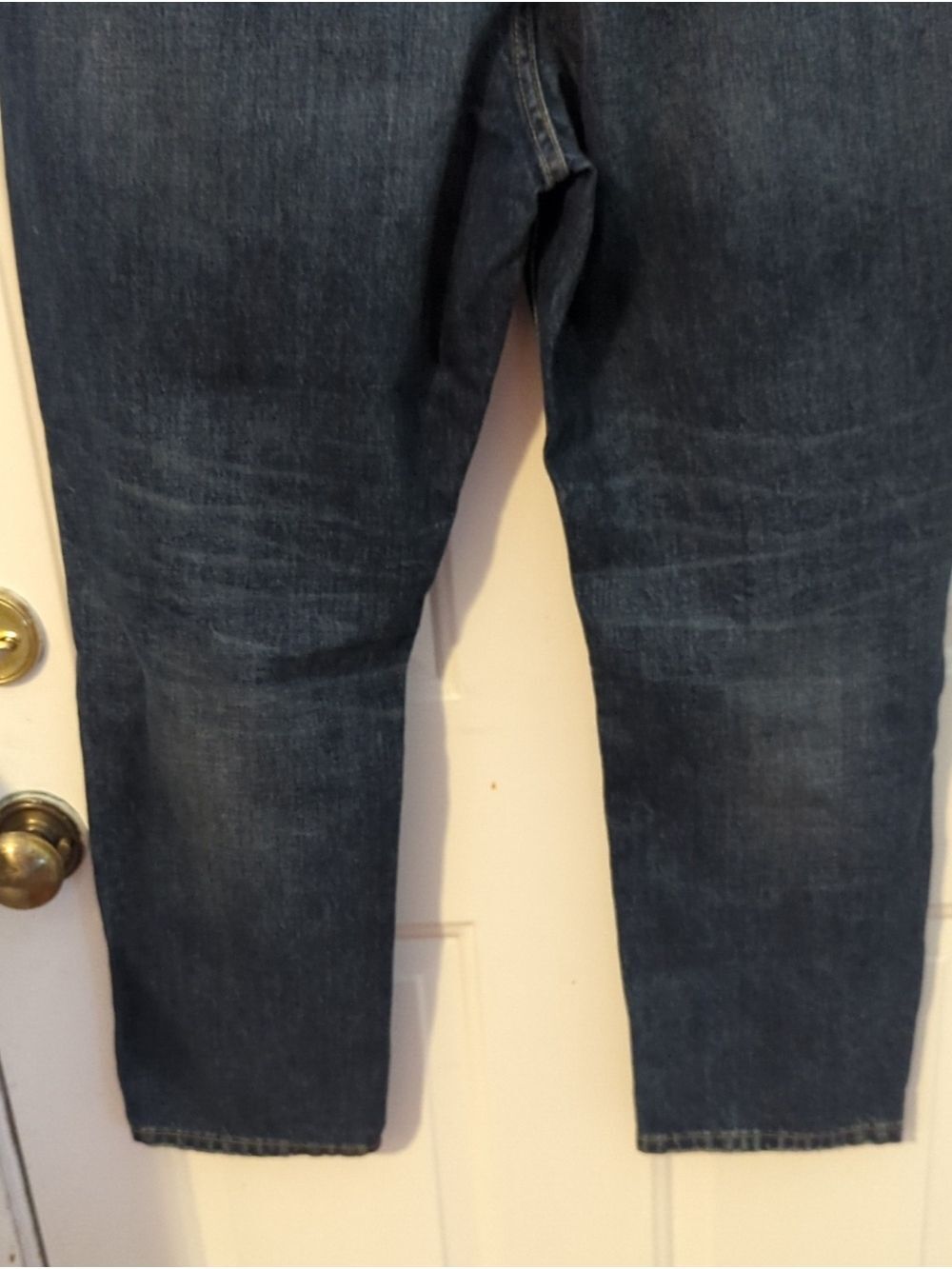 Everlane Dark Wash Distressed Straight Jeans 33 Crop Ripped Jeans Women's - Picture 8 of 11